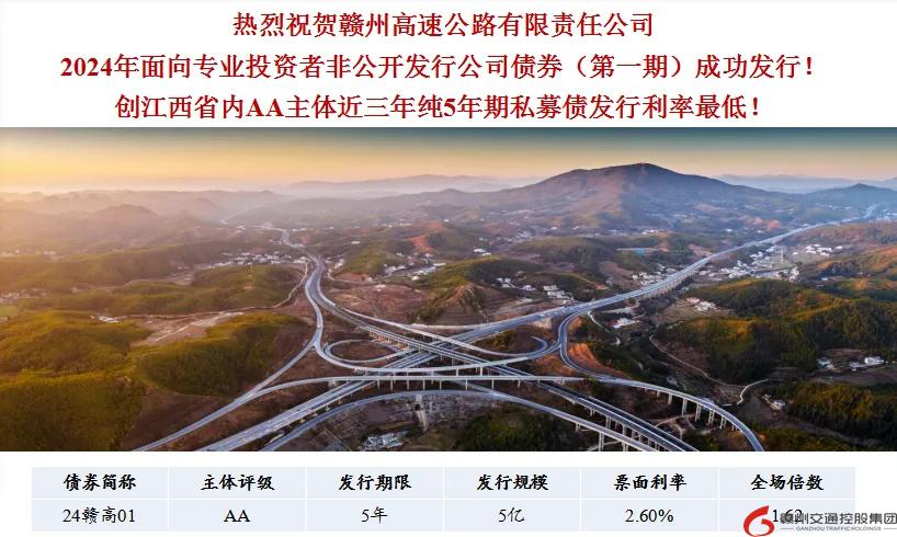 喜報(bào)！贛州交控集團(tuán)接連在資本市場(chǎng)發(fā)行債券成功！